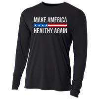 Make America Healthy Again Vintage Usa Flag Cooling Performance Long Sleeve Crew