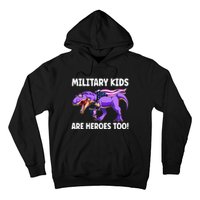 Military Are Heroes Too! Purple Up Military Child Month Hoodie