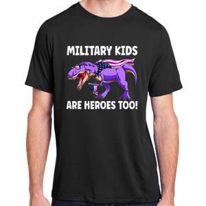 Military Are Heroes Too! Purple Up Military Child Month Adult ChromaSoft Performance T-Shirt