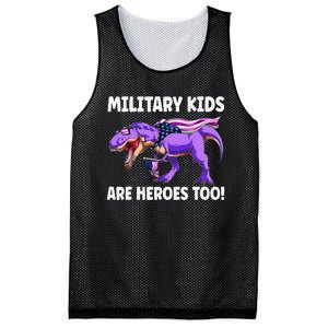 Military Are Heroes Too! Purple Up Military Child Month Mesh Reversible Basketball Jersey Tank