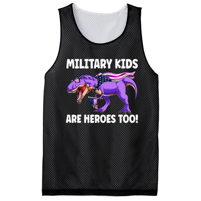 Military Are Heroes Too! Purple Up Military Child Month Mesh Reversible Basketball Jersey Tank