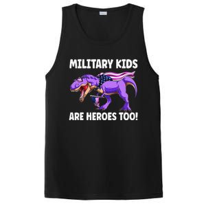 Military Are Heroes Too! Purple Up Military Child Month PosiCharge Competitor Tank