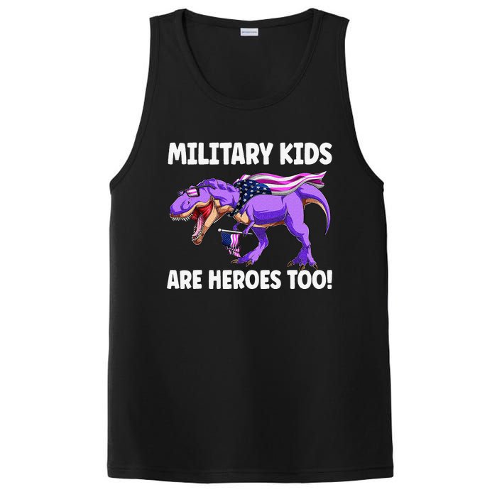 Military Are Heroes Too! Purple Up Military Child Month PosiCharge Competitor Tank