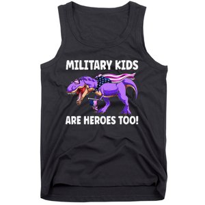 Military Are Heroes Too! Purple Up Military Child Month Tank Top