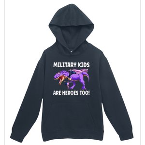 Military Are Heroes Too! Purple Up Military Child Month Urban Pullover Hoodie