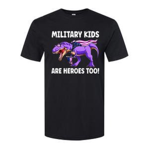 Military Are Heroes Too! Purple Up Military Child Month Softstyle CVC T-Shirt