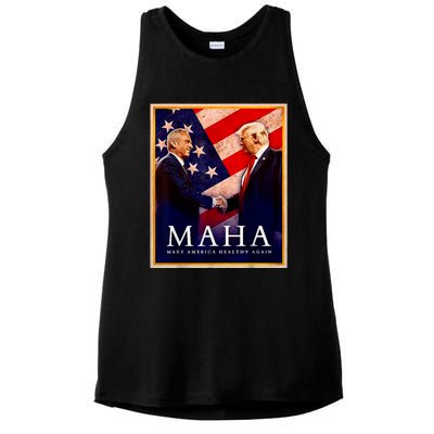 Make America Healthy Maha Ladies PosiCharge Tri-Blend Wicking Tank