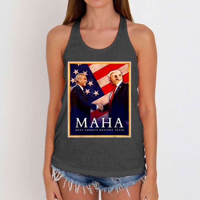 Make America Healthy Maha Women's Knotted Racerback Tank