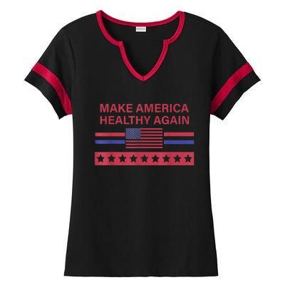 Make America Healthy Again Ladies Halftime Notch Neck Tee