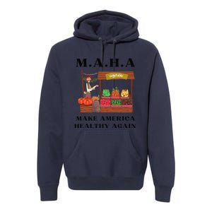 Make America Healthy Again Veggie Stand Trump Rfk Jr. Premium Hoodie