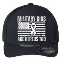 Military Are Heroes Too Purple Up Military Child Month Flexfit Unipanel Trucker Cap