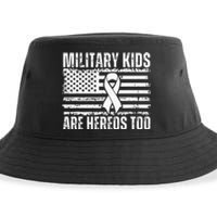 Military Are Heroes Too Purple Up Military Child Month Sustainable Bucket Hat