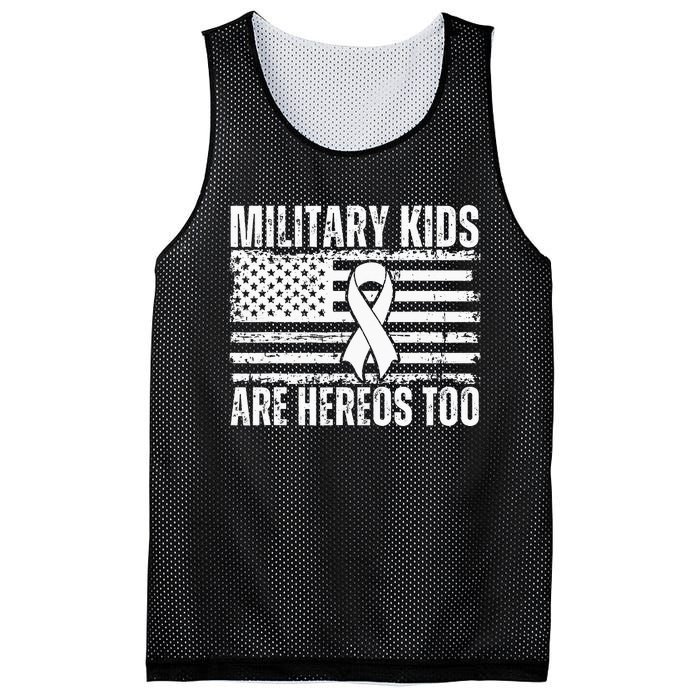 Military Are Heroes Too Purple Up Military Child Month Mesh Reversible Basketball Jersey Tank