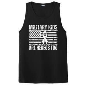 Military Are Heroes Too Purple Up Military Child Month PosiCharge Competitor Tank