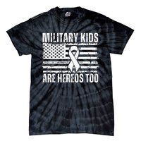 Military Are Heroes Too Purple Up Military Child Month Tie-Dye T-Shirt