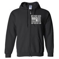 Military Are Heroes Too Purple Up Military Child Month Full Zip Hoodie