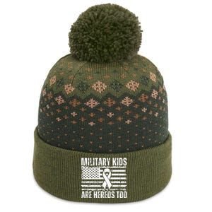 Military Are Heroes Too Purple Up Military Child Month The Baniff Cuffed Pom Beanie