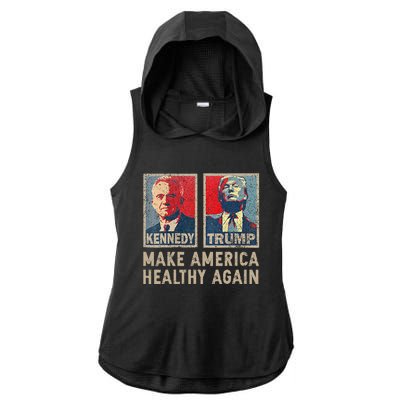 Make America Healthy Again Trump Kennedy 2024 Ladies PosiCharge Tri-Blend Wicking Draft Hoodie Tank