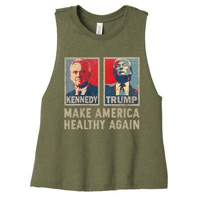 Make America Healthy Again Trump Kennedy 2024 Women's Racerback Cropped Tank