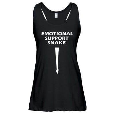 Men Adult Humor Dirty Joke Emotional Support Snake Ladies Essential Flowy Tank