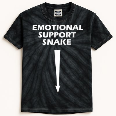 Men Adult Humor Dirty Joke Emotional Support Snake Kids Tie-Dye T-Shirt