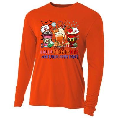 Medical Assistant Happy Hallothanksmas Nurse Coffee Cute Gift Cooling Performance Long Sleeve Crew