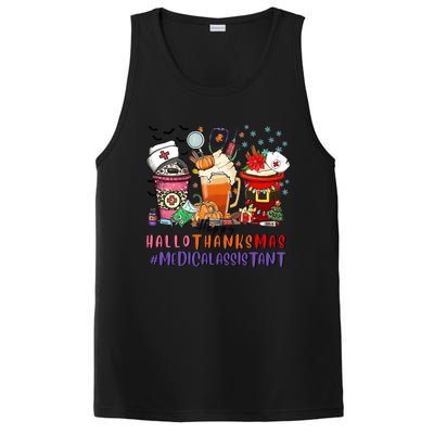 Medical Assistant Happy Hallothanksmas Nurse Coffee Cute Gift PosiCharge Competitor Tank