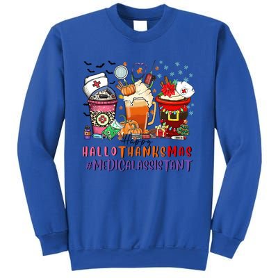 Medical Assistant Happy Hallothanksmas Nurse Coffee Cute Gift Sweatshirt