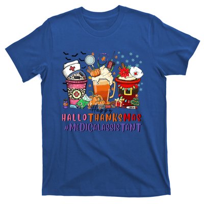 Medical Assistant Happy Hallothanksmas Nurse Coffee Cute Gift T-Shirt