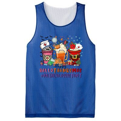 Medical Assistant Happy Hallothanksmas Nurse Coffee Cute Gift Mesh Reversible Basketball Jersey Tank