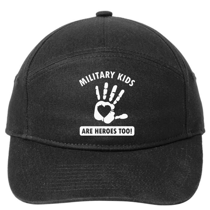 Military are heroes too! Purple Up Military Child Month 7-Panel Snapback Hat