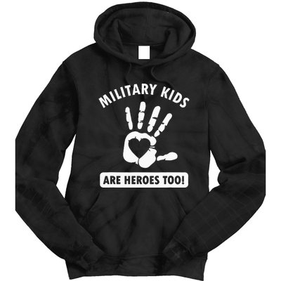 Military are heroes too! Purple Up Military Child Month Tie Dye Hoodie