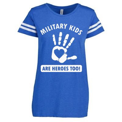 Military are heroes too! Purple Up Military Child Month Enza Ladies Jersey Football T-Shirt