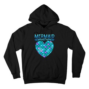 Mermaid At Heart Ocean Fish Tail Deep Sea Mermaid Shells Hoodie