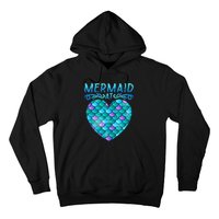 Mermaid At Heart Ocean Fish Tail Deep Sea Mermaid Shells Hoodie