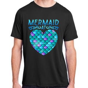 Mermaid At Heart Ocean Fish Tail Deep Sea Mermaid Shells Adult ChromaSoft Performance T-Shirt