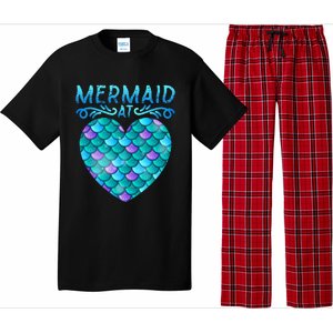 Mermaid At Heart Ocean Fish Tail Deep Sea Mermaid Shells Pajama Set