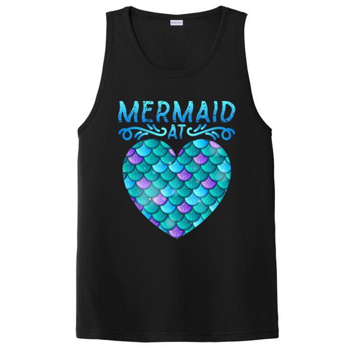 Mermaid At Heart Ocean Fish Tail Deep Sea Mermaid Shells PosiCharge Competitor Tank