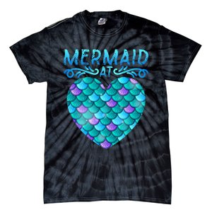 Mermaid At Heart Ocean Fish Tail Deep Sea Mermaid Shells Tie-Dye T-Shirt