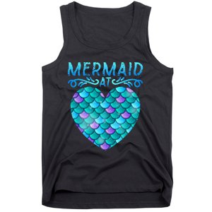 Mermaid At Heart Ocean Fish Tail Deep Sea Mermaid Shells Tank Top