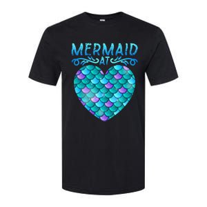 Mermaid At Heart Ocean Fish Tail Deep Sea Mermaid Shells Softstyle CVC T-Shirt