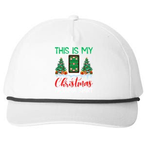 My Air Hockey Christmas Pajama Funny Gift Air Hockey Player Xmas Meaningful Gift Snapback Five-Panel Rope Hat