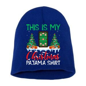 My Air Hockey Christmas Pajama Funny Gift Air Hockey Player Xmas Meaningful Gift Short Acrylic Beanie