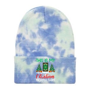 My Air Hockey Christmas Pajama Funny Gift Air Hockey Player Xmas Meaningful Gift Tie Dye 12in Knit Beanie