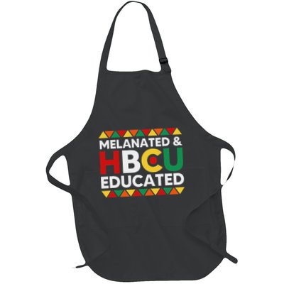 Melanated And Hbcu Educated Historical Black College Alumni Full-Length Apron With Pockets