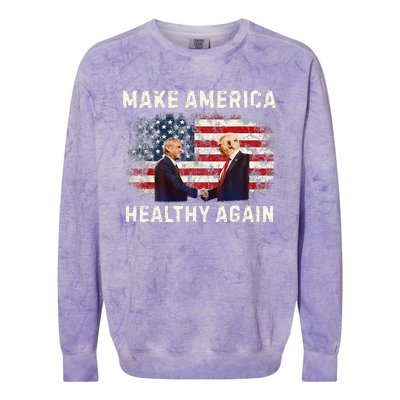 Make America Healthy Again Colorblast Crewneck Sweatshirt