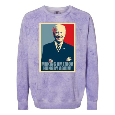 Making America Hungry Again Anti Joe Biden Colorblast Crewneck Sweatshirt