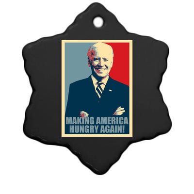 Making America Hungry Again Anti Joe Biden Ceramic Star Ornament