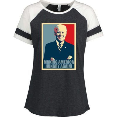 Making America Hungry Again Anti Joe Biden Enza Ladies Jersey Colorblock Tee