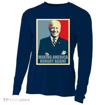 Making America Hungry Again Anti Joe Biden Cooling Performance Long Sleeve Crew